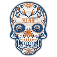 New York Mets 12'' Sugar Skull Sign