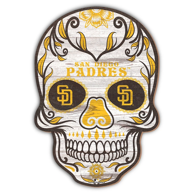 San Diego Padres 12'' Sugar Skull Sign