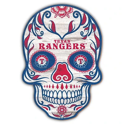 Texas Rangers 12'' Sugar Skull Sign