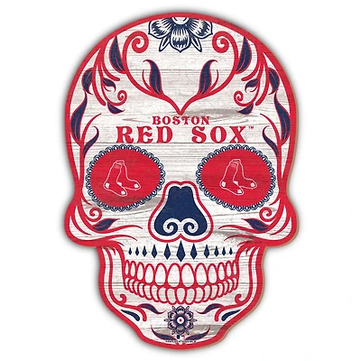 Boston Red Sox 12'' Sugar Skull Sign
