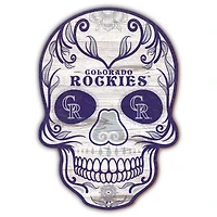 Colorado Rockies 12'' Sugar Skull Sign