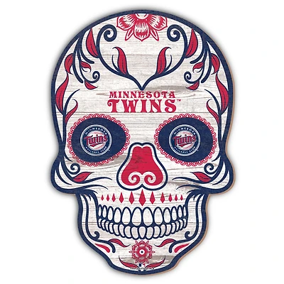 Minnesota Twins 12'' Sugar Skull Sign