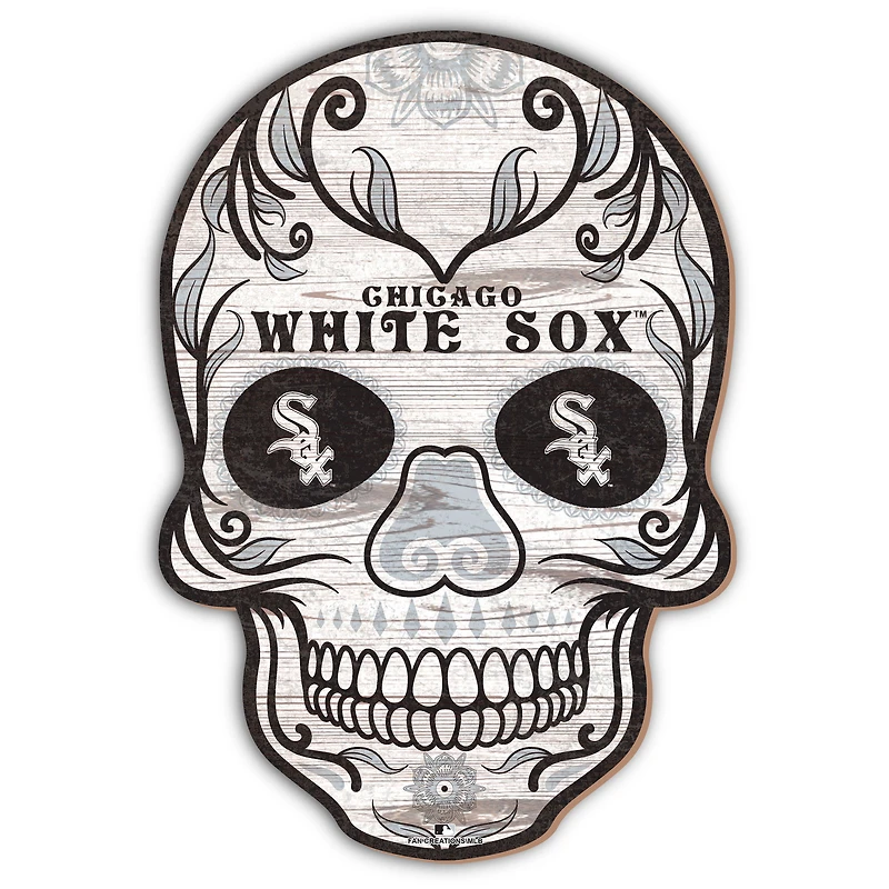 Chicago White Sox 12'' Sugar Skull Sign