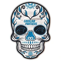 Carolina Panthers 12'' Sugar Skull Sign
