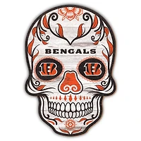 Cincinnati Bengals 12'' Sugar Skull Sign