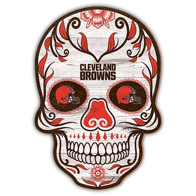 Cleveland Browns 12'' Sugar Skull Sign