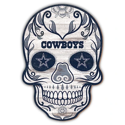 Dallas Cowboys 12'' Sugar Skull Sign