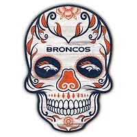 Denver Broncos 12'' Sugar Skull Sign