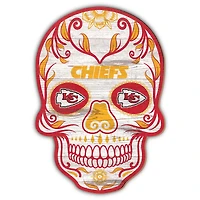 Kansas City Chiefs 12'' Sugar Skull Sign