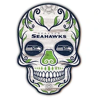 Seattle Seahawks 12'' Sugar Skull Sign