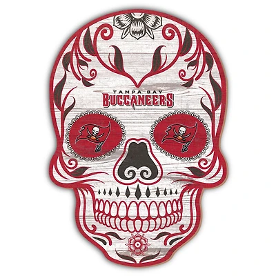Tampa Bay Buccaneers 12'' Sugar Skull Sign