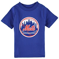 Infant Royal New York Mets Team Crew Primary Logo T-Shirt