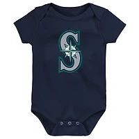 Newborn & Infant Outerstuff  Navy Seattle Mariners Primary Team Logo Bodysuit