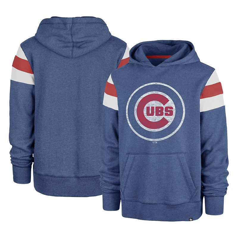 Men's '47 Heather Royal Chicago Cubs Premier Nico Pullover Hoodie