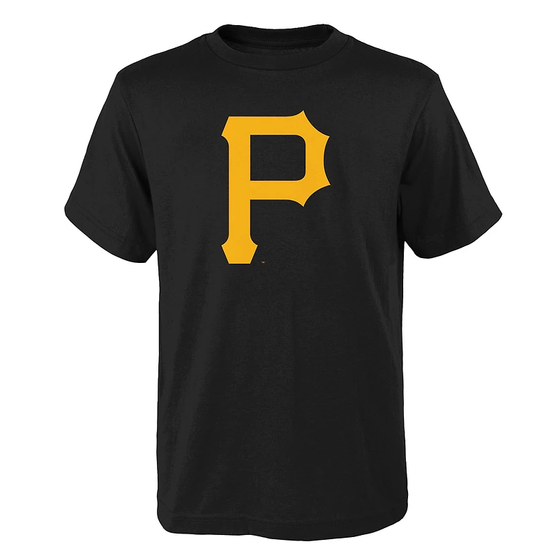 Youth Black Pittsburgh Pirates Logo Primary Team T-Shirt