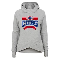 Youth Heather Gray Chicago Cubs Spectacular Funnel Hoodie