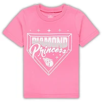 Girls Toddler Pink Cleveland Guardians Diamond Princess T-Shirt