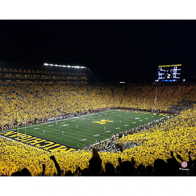 Michigan Wolverines Unsigned 2021 Maize Out Game Stadium Photograph