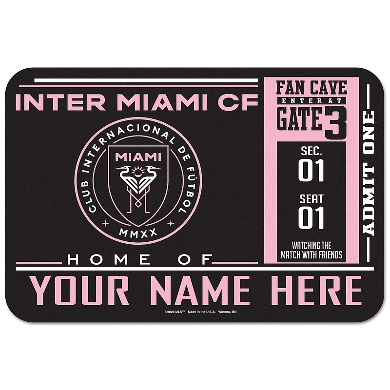 WinCraft Inter Miami CF Personalized 20'' x 30'' Floor Mat
