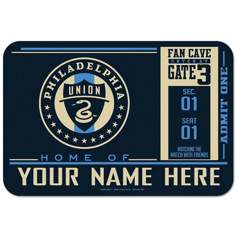 WinCraft Philadelphia Union Personalized 20'' x 30'' Floor Mat