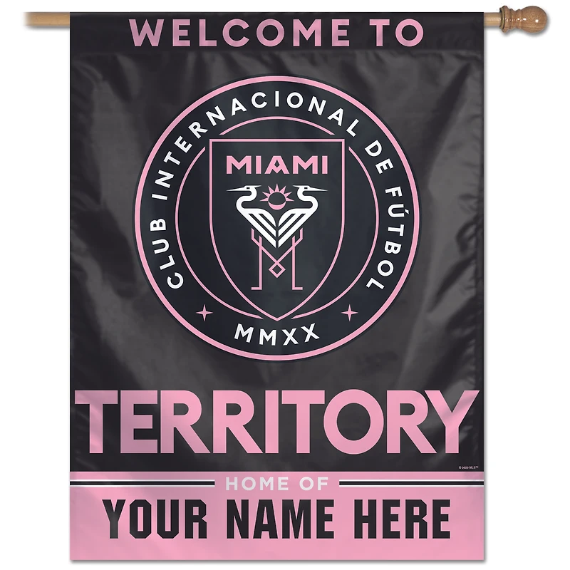 WinCraft Inter Miami CF Personalized 27'' x 37'' One-Sided Banner