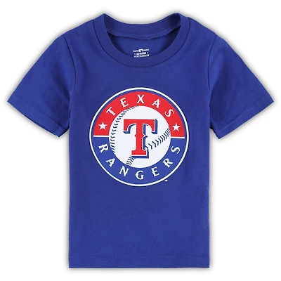 Toddler Royal Texas Rangers Team Crew Primary Logo T-Shirt