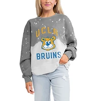 Women's Gameday Couture Gray UCLA Bruins Twice As Nice Faded Crewneck Sweatshirt