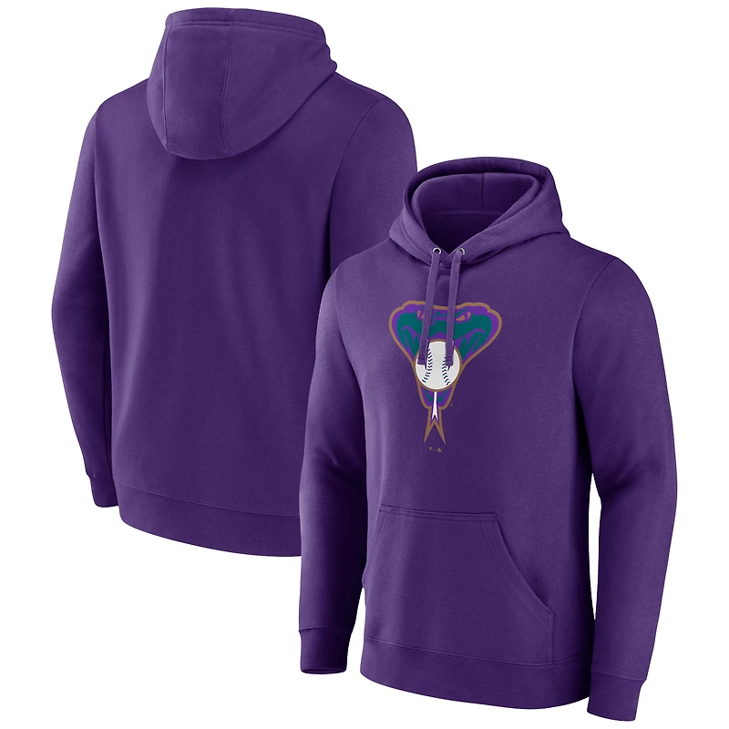 Men's Purple Arizona Diamondbacks Cooperstown Collection Pullover Hoodie