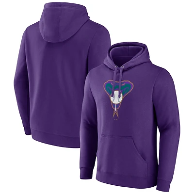 Men's Purple Arizona Diamondbacks Cooperstown Collection Pullover Hoodie
