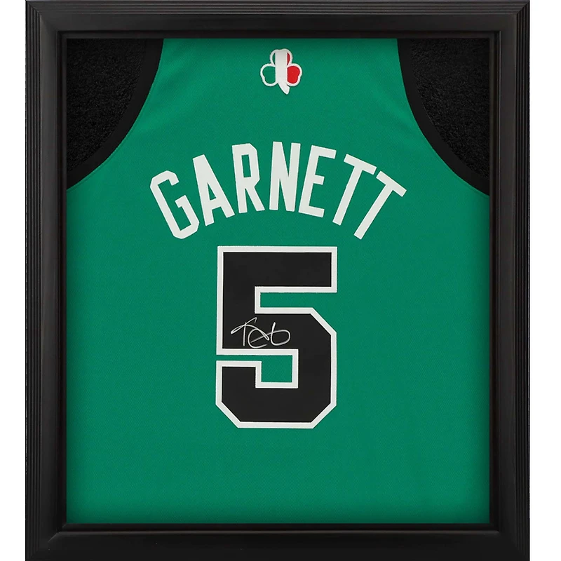 Kevin Garnett Kelly Green Boston Celtics Autographed Framed Mitchell & Ness 10/6/07 Italy Authentic Jersey Shadowbox