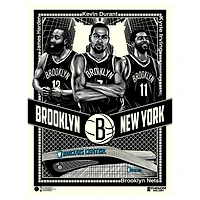 Phenom Gallery Brooklyn Nets 18'' x 24'' 18'' x 24'' Big Three Serigraph