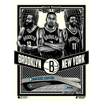 Phenom Gallery Brooklyn Nets 18'' x 24'' 18'' x 24'' Big Three Serigraph