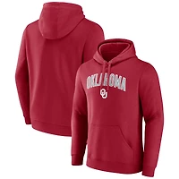 Men's Crimson Oklahoma Sooners Tall Engage Arch Pullover Hoodie