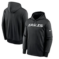 Men's Nike Black Philadelphia Eagles Wordmark Fleece Pullover Hoodie