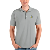 Men's Antigua Gray San Jose State Spartans Affluent Polo