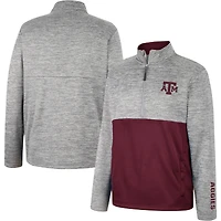 Men's Colosseum Gray Texas A&M Aggies John Half-Zip Jacket