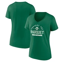 Women's Kelly Green Boston Celtics Core Hometown V-Neck T-Shirt