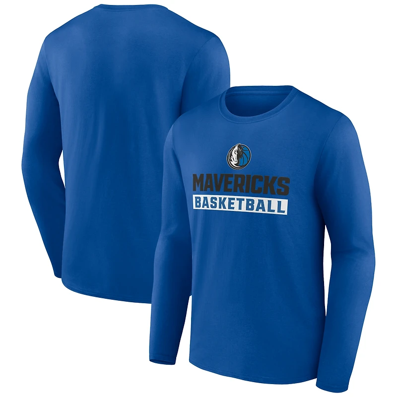 Men's Blue Dallas Mavericks Let's Go Long Sleeve T-Shirt