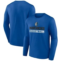Men's Blue Dallas Mavericks Let's Go Long Sleeve T-Shirt