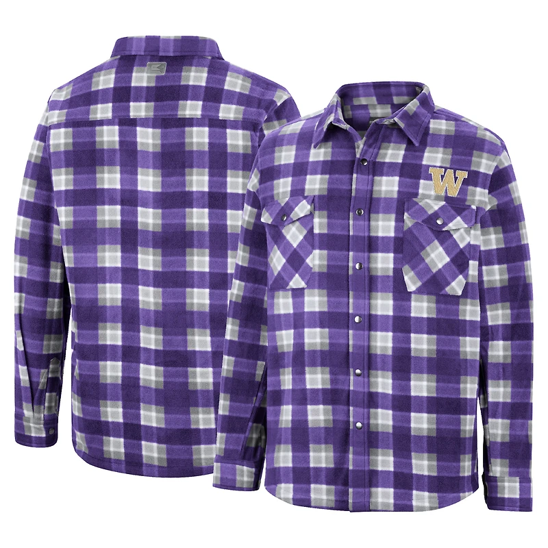 Men's Colosseum Purple Washington Huskies Ellis Full-Snap Jacket
