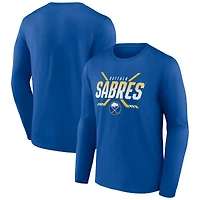 Men's Royal Buffalo Sabres Covert Logo Long Sleeve T-Shirt