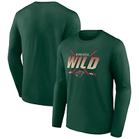 Men's Green Minnesota Wild Team Covert Long Sleeve T-Shirt