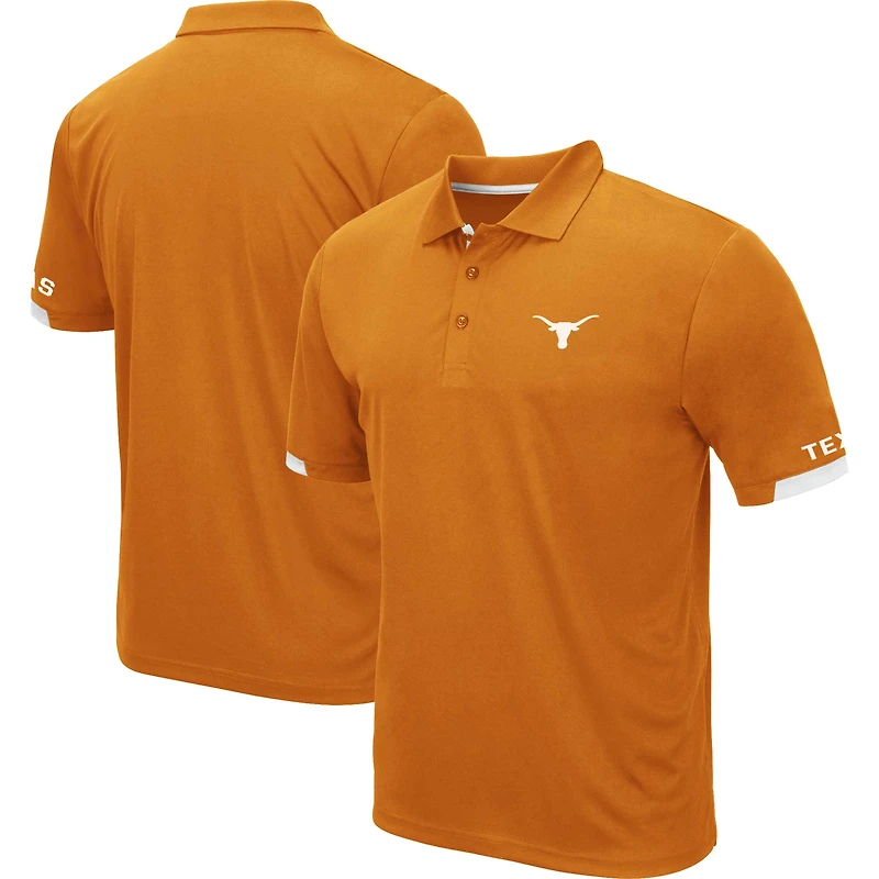 Men's Colosseum Burnt Orange Texas Longhorns Santry Lightweight Polo
