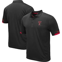 Men's Colosseum Black Texas Tech Red Raiders Santry Lightweight Polo
