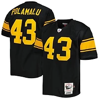 Men's Mitchell & Ness Troy Polamalu Black Pittsburgh Steelers 2008 Authentic Throwback Retired Player Jersey