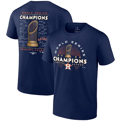 Men's Fanatics Navy Houston Astros 2022 World Series Champions Signature Roster T-Shirt