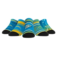 Unisex Rock Em Socks Los Angeles Chargers Super Fan Five-Pack Low-Cut Socks Set