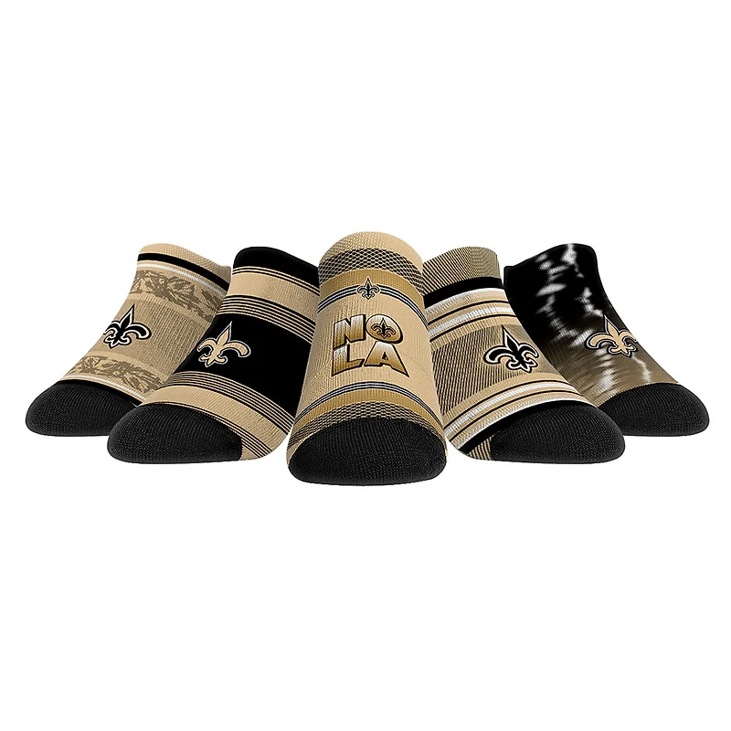 Unisex Rock Em Socks New Orleans Saints Super Fan Five-Pack Low-Cut Socks Set