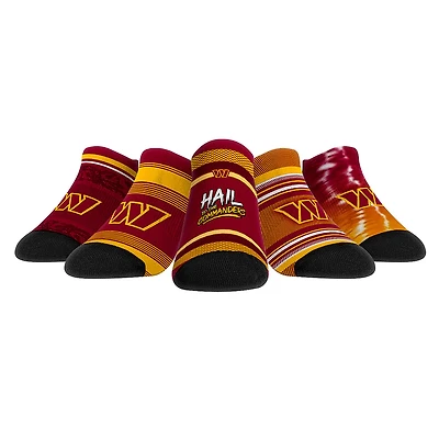 Unisex Rock Em Socks Washington Commanders Super Fan Five-Pack Low-Cut Socks Set