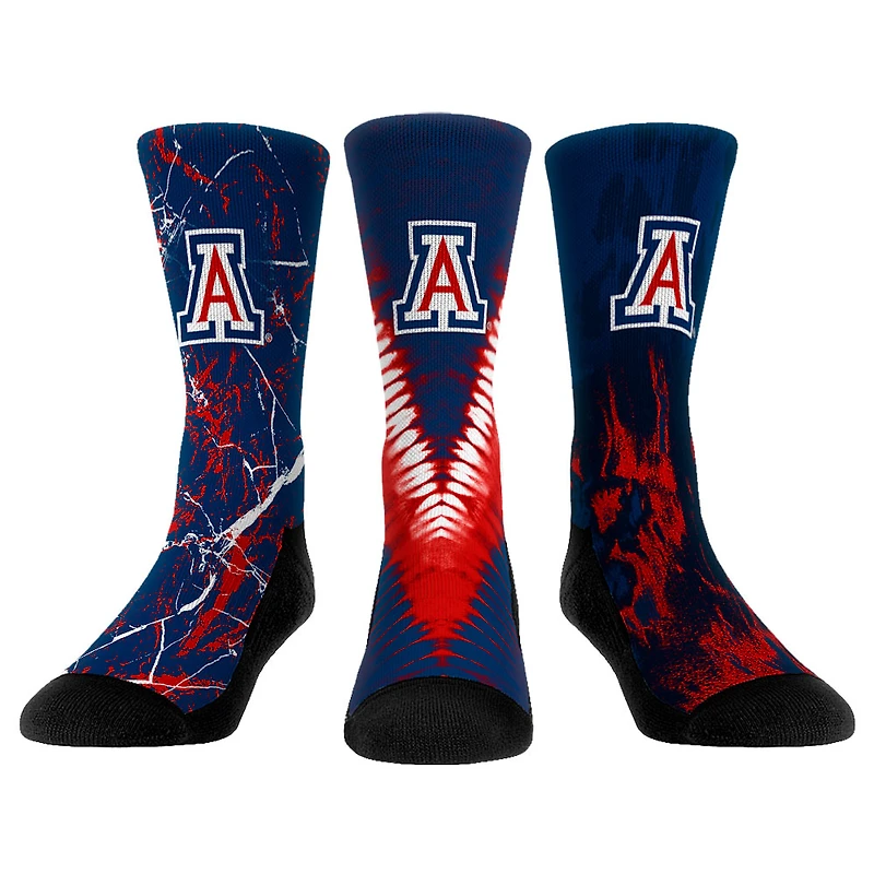 Youth Rock Em Socks Arizona Wildcats Three-Pack Crew Socks Set